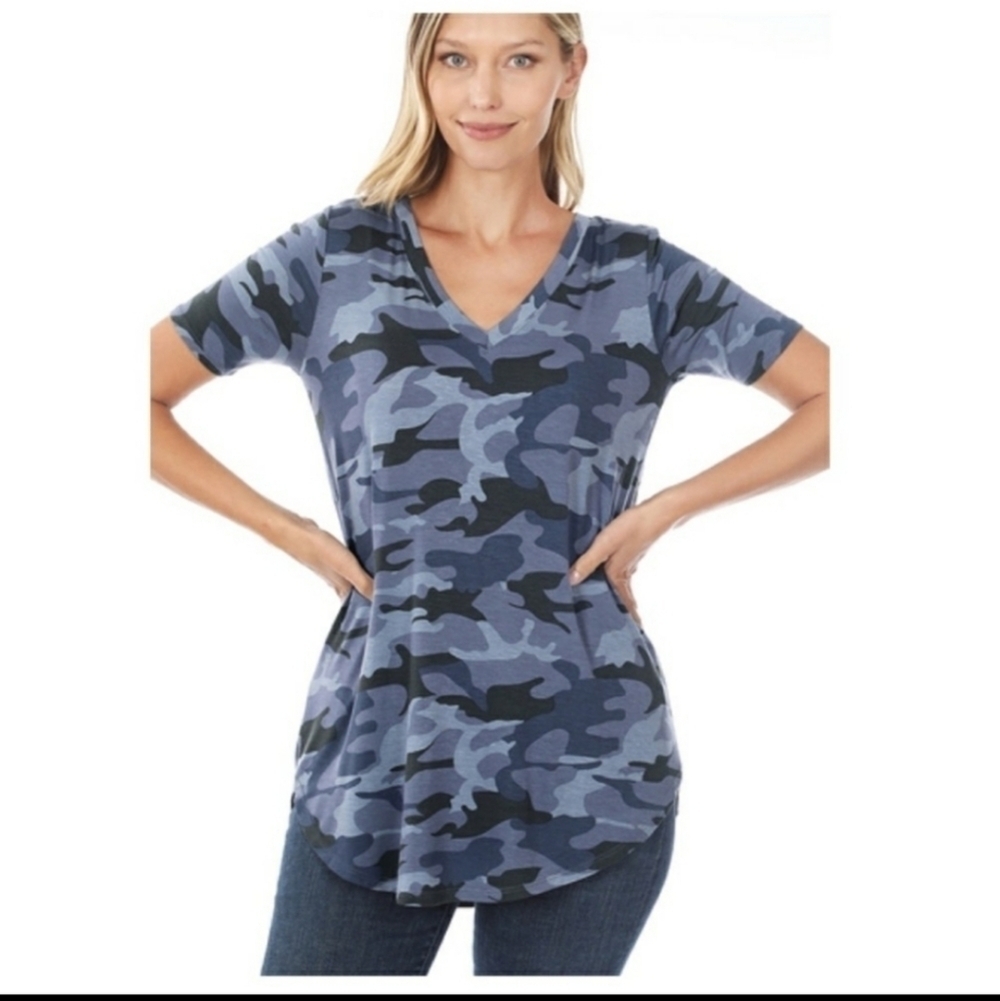 Blue Camo Tee & Matching Mask - Picture 3 of 8